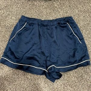 Abercrombie & Fitch Navy Silk Sleep Bottoms Medium